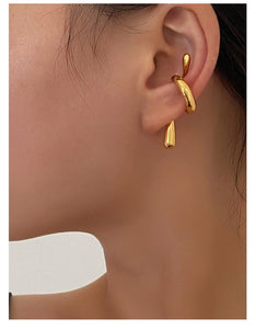 Brinco de Cartilagem Nó Moderno Ear Cuffs 2 Peças Jaya