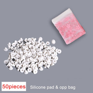 50 Silicones ou Almofadas de borracha para fecho de brinco de pressão Conversor Simples Laszine Shop