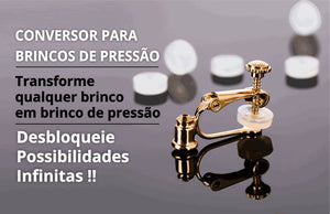 Conversor Adaptador Para Brincos de Pressão 1 Par Dourado Laszine Shop