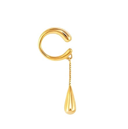 Brinco de Cartilagem com Pingente de Gota de Metal Ear Cuff Cordelia 1 Peça