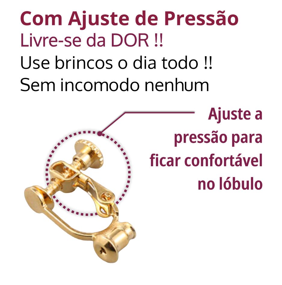 Conversor de Brinco de Pressão 10 Peças Dourado e Prata Pronta Entrega