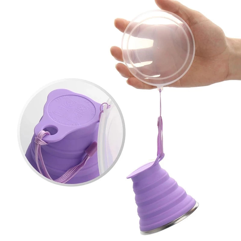 Copo Dobrável de Silicone Para Bolsa / Viagens 270ml Laszine Shop