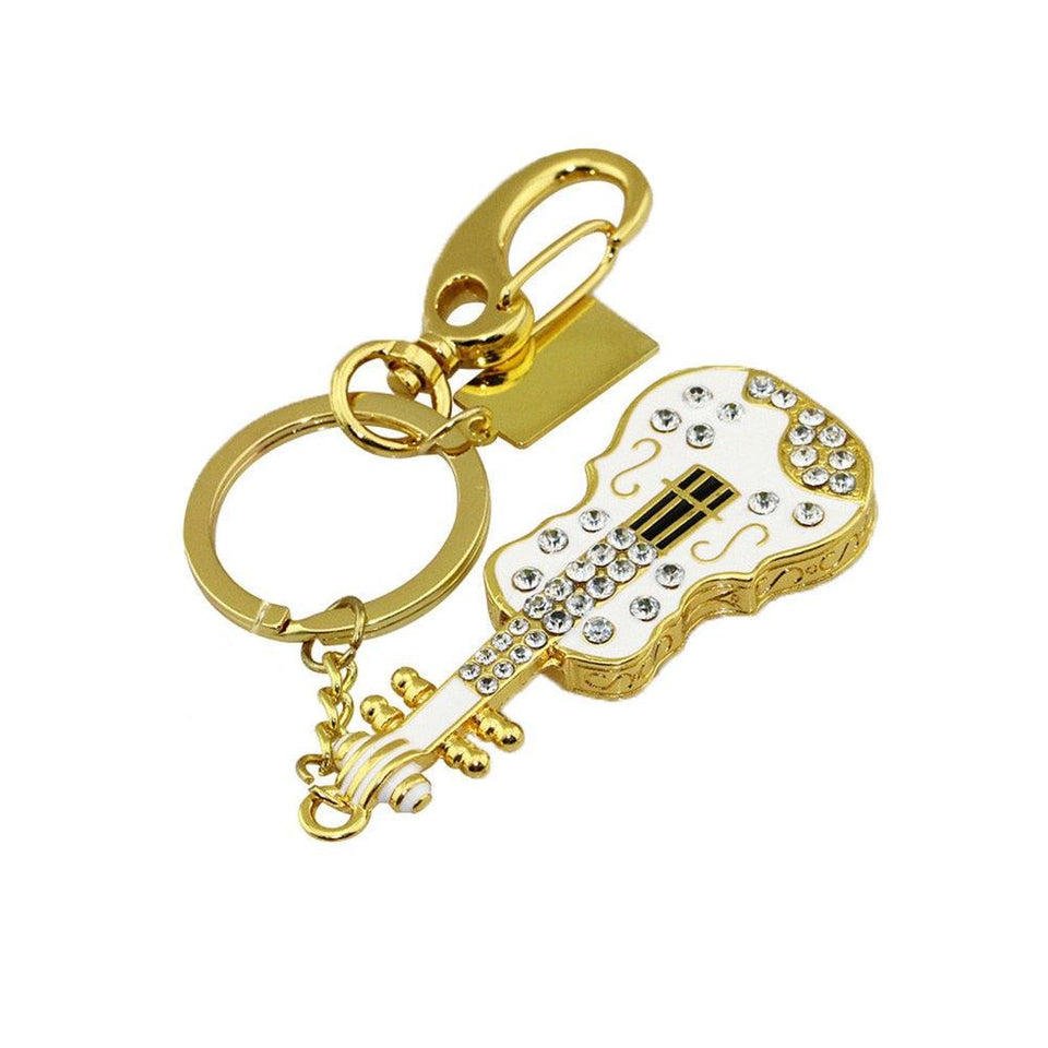 Pen Drive Diferente Violino com Strass USB 2.0 e Chaveiro Laszine Shop