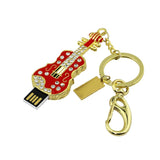 Pen Drive Diferente Violino com Strass USB 2.0 e Chaveiro Laszine Shop