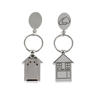 Pen Drive Diferente Formato de Casa e Chaveiro USB Laszine Shop