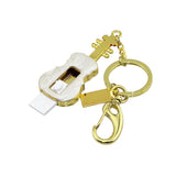 Pen Drive Diferente Violino com Strass USB 2.0 e Chaveiro Laszine Shop