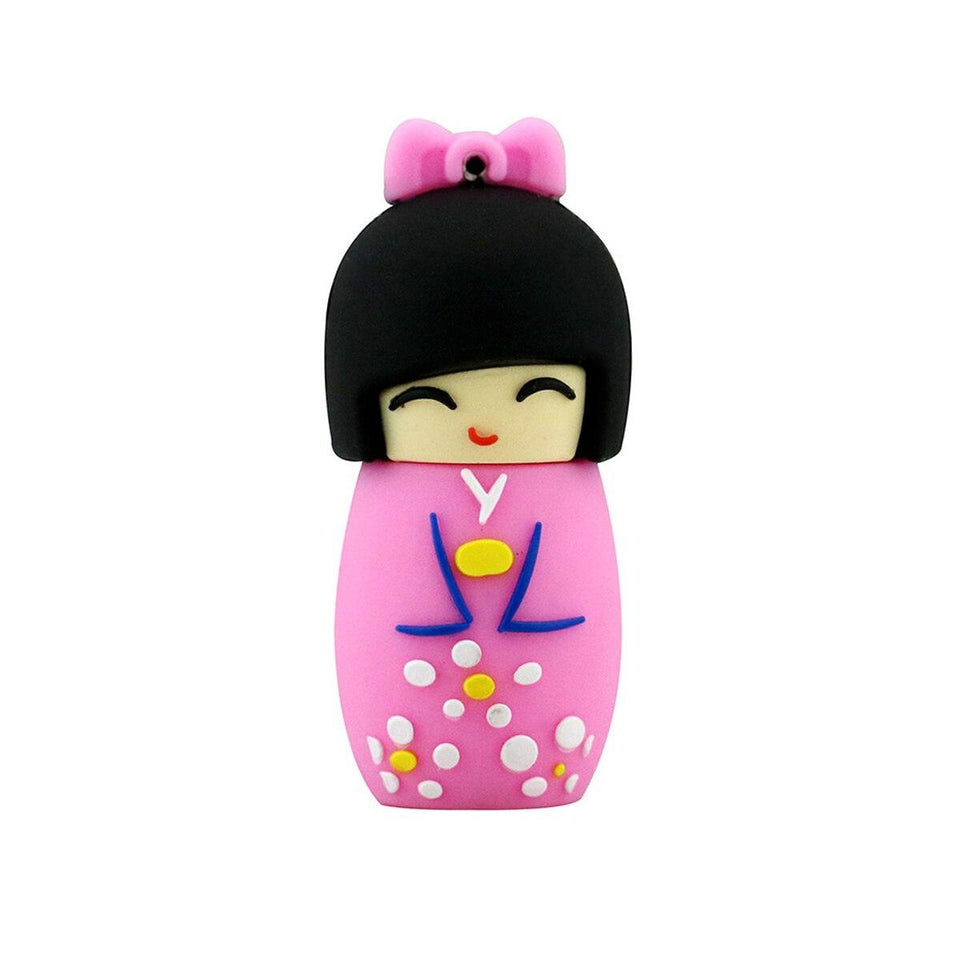 Pen Drive USB Diferente de Gueixa Kimono Fofo Laszine Shop