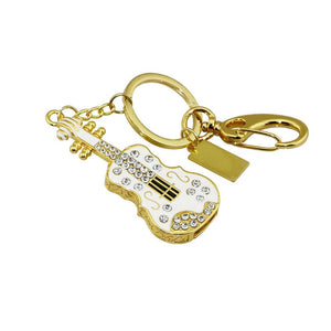 Pen Drive Diferente Violino com Strass USB 2.0 e Chaveiro Laszine Shop