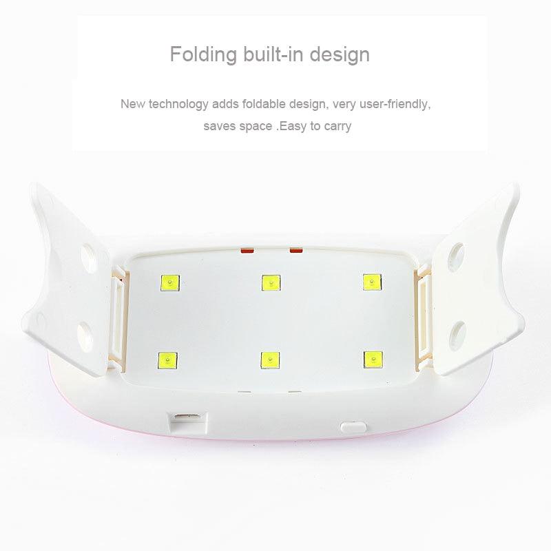 Secador de Unhas Portátil 6 Leds Mão Inteira Cabo USB Laszine Shop