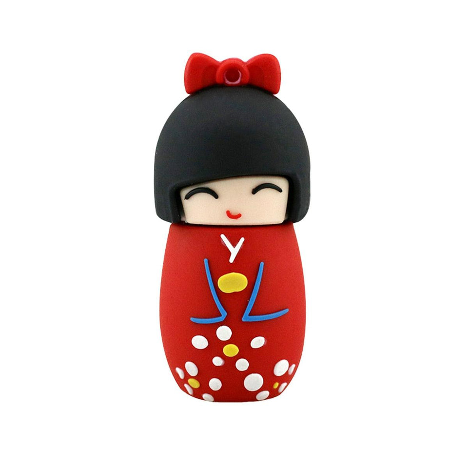 Pen Drive USB Diferente de Gueixa Kimono Fofo Laszine Shop