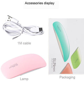 Secador de Unhas Portátil 6 Leds Mão Inteira Cabo USB Laszine Shop