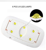 Secador de Unhas Portátil 6 Leds Mão Inteira Cabo USB Laszine Shop