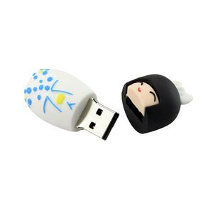 Pen Drive USB Diferente de Gueixa Kimono Fofo Laszine Shop