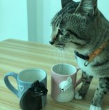 Canecas de Gatinhos se Beijando 2 Peças em Cerâmica Laszine Shop