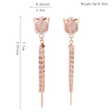 Brinco de Pressão para Festa Tulipa Tassel Rosé Laszine Shop