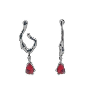 Brincos Gota de Ruby Irregular Laszine Shop