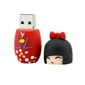 Pen Drive USB Diferente de Gueixa Kimono Fofo Laszine Shop