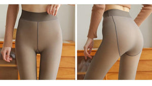 Meia-calça Aveludada Transparente Pernas Perfeitas Para Inverno Pague 1 leve 2 - Meia-Calça Pelúcia Laszine Shop