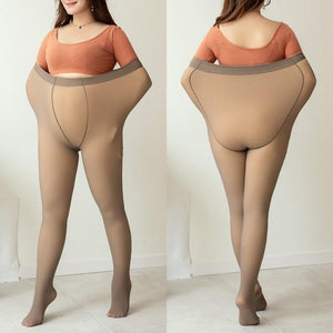 Meia-Calça Peluciada Forrada Translúcida Plus Size Laszine Shop