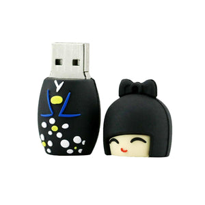 Pen Drive USB Diferente de Gueixa Kimono Fofo Laszine Shop