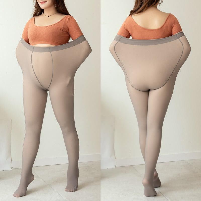 Meia-Calça Peluciada Forrada Translúcida Plus Size Laszine Shop