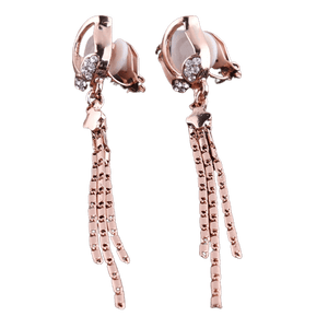 Brinco de Pressão para Festa Tulipa Tassel Rosé Laszine Shop