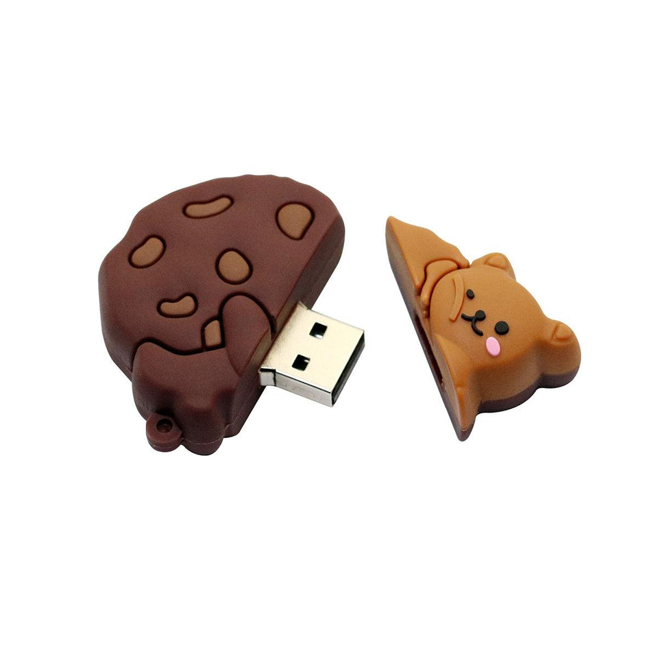 Pen Drive USB Diferente de Biscoito e Urso Fofo Laszine Shop