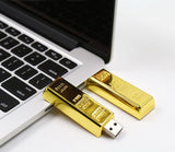 Pen Drive Diferente Criativo Barra de Ouro USB 2.0 Laszine Shop